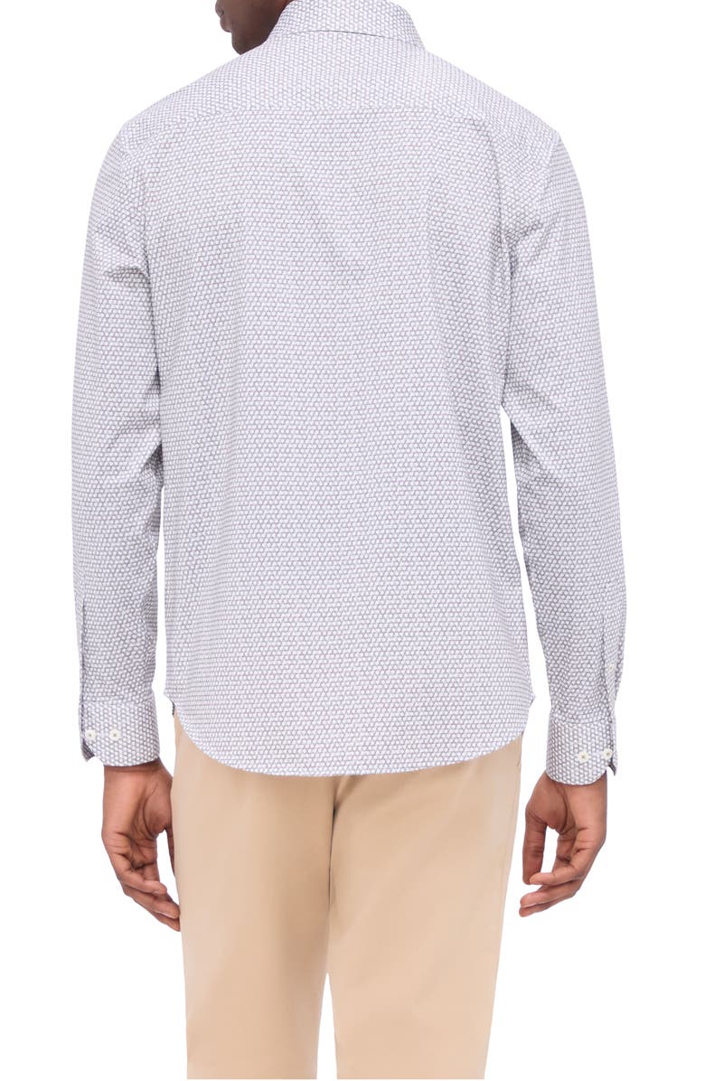 Bugatchi Jules OoohCotton<sup>®</sup> Microprint Button-Down Shirt, Alternate, color, Khaki