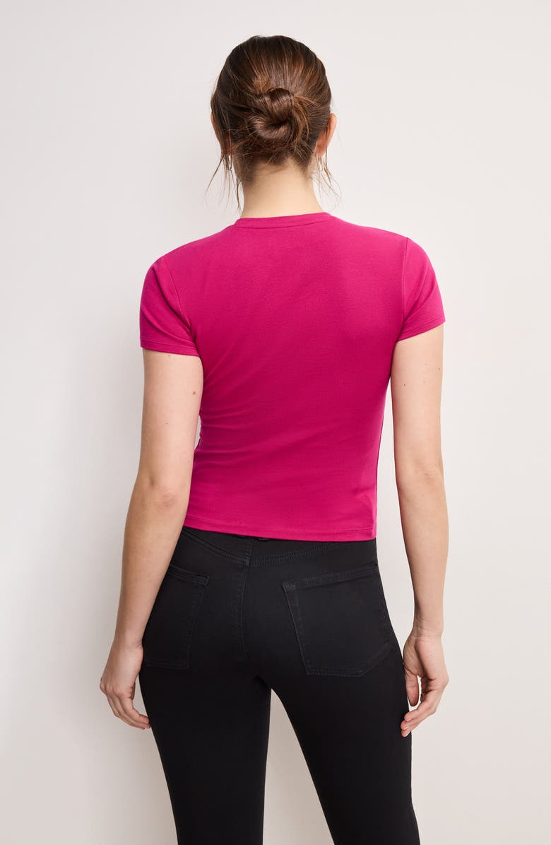 Good American Super Stretch Baby Tee, Alternate, color, Fuschia002