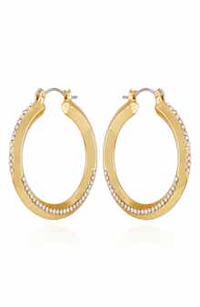 Vince Camuto Crystal Hoop Earrings