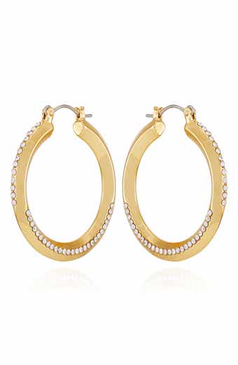 Vince Camuto Crystal Hoop Earrings