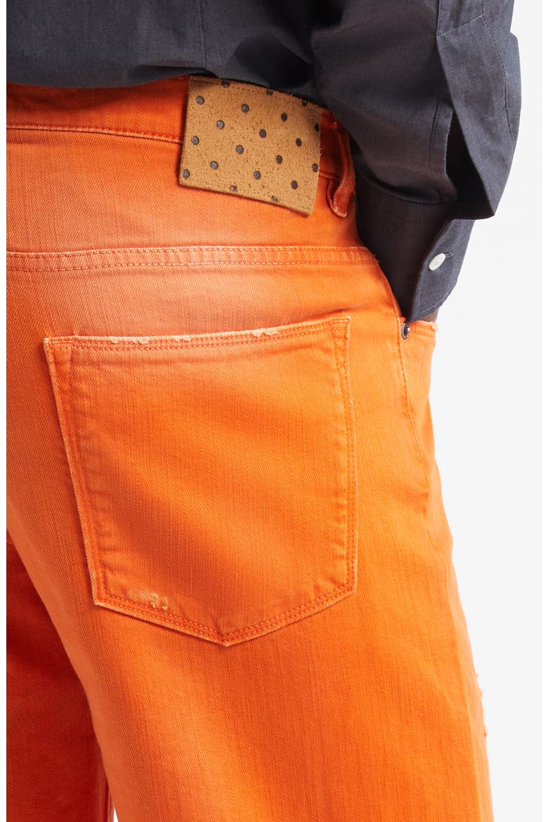 Oceano Distressed Regular Fit Jeans, Alternate, color, ORANGE