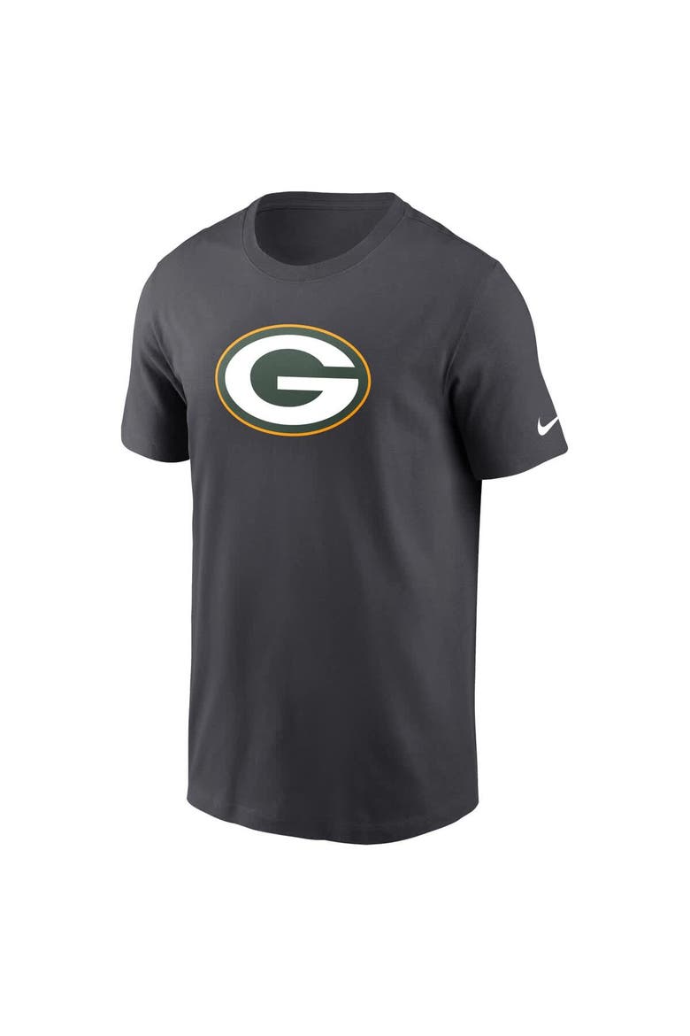 Men's Nike  Anthracite Green Bay Packers Logo Essential T-Shirt, Alternate, color, Anthracite