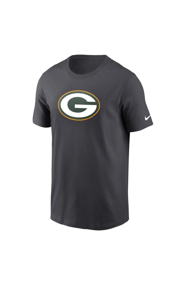 Nike Men's Nike  Anthracite Green Bay Packers Logo Essential T-Shirt, Alternate, color, 