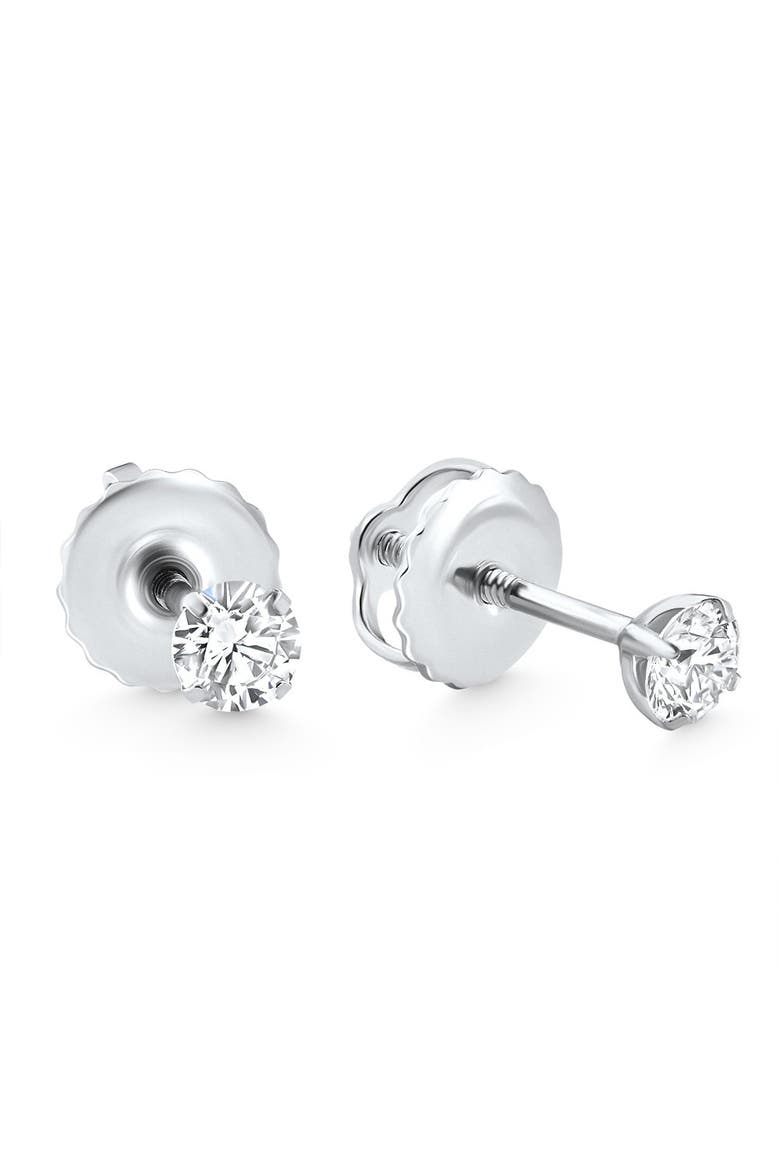 .25 - 1.00Ct Screw Back Diamond Studs Lab Grown Women's Earrings, Alternate, color, Silver
