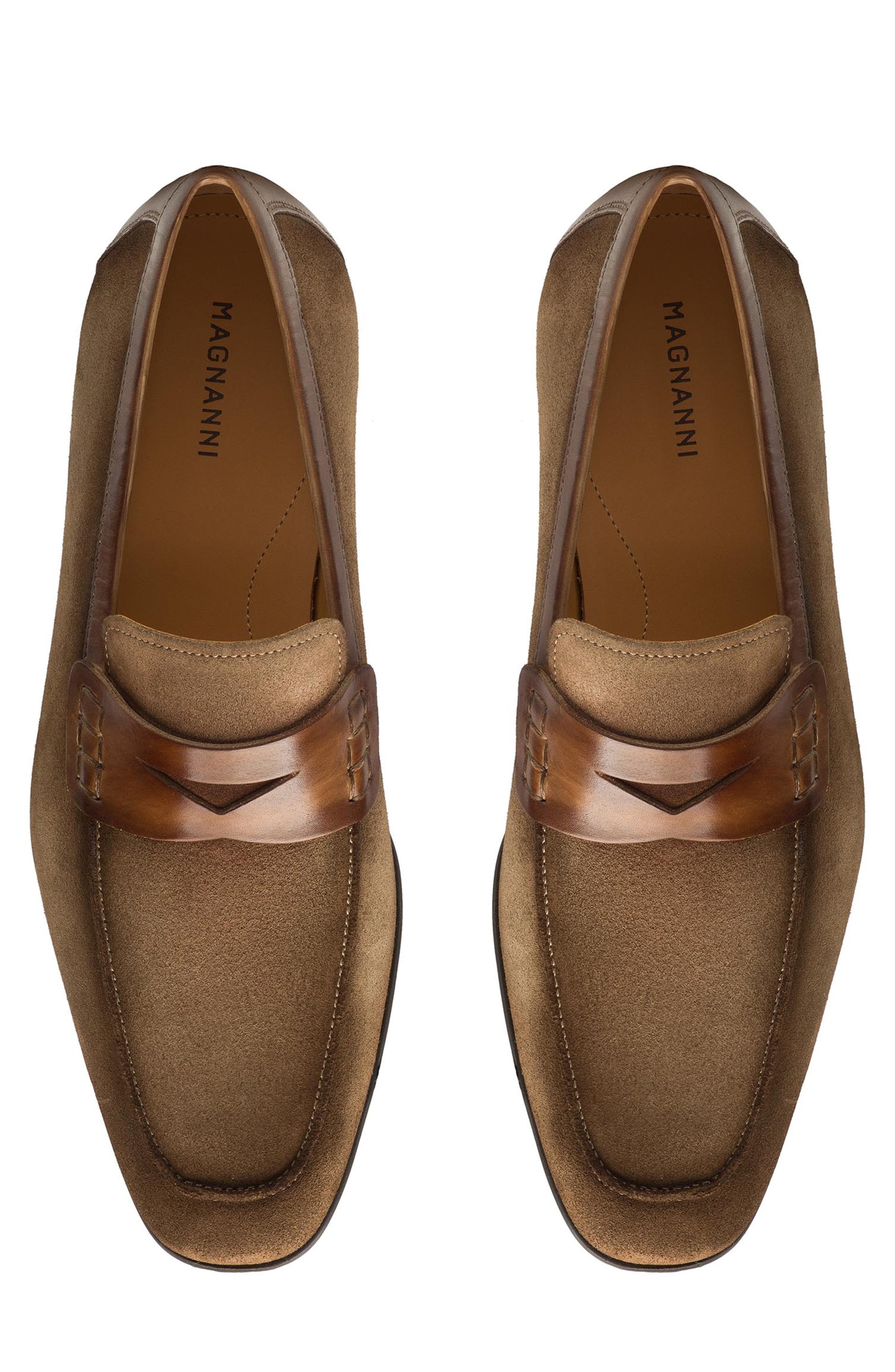 Magnanni Ramiro II Mid Brown Penny Loafers Patina Finish Men\'s Size 10M Ramiro II Men main image 3