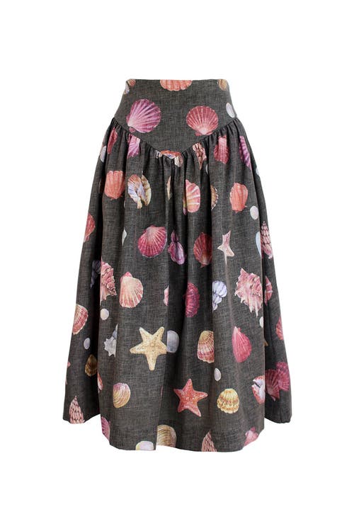 No Pise La Grama Sotavento Midi Skirt In Gray