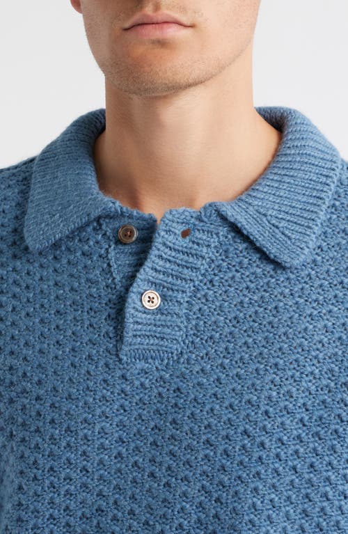 Obey Loreto Polo Sweater Captains Blue Multi In Blue