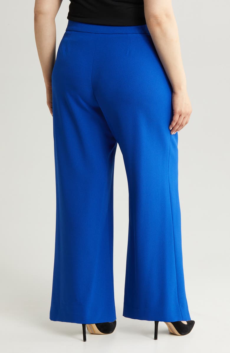 Tahari ASL Wide Leg Crepe Pants, Alternate, color, 