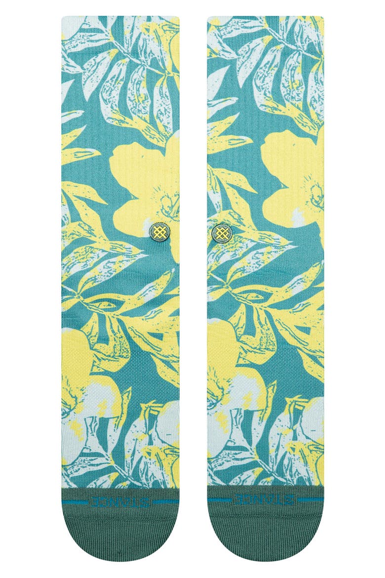 Lihue Crew Socks, Alternate, color, GREEN