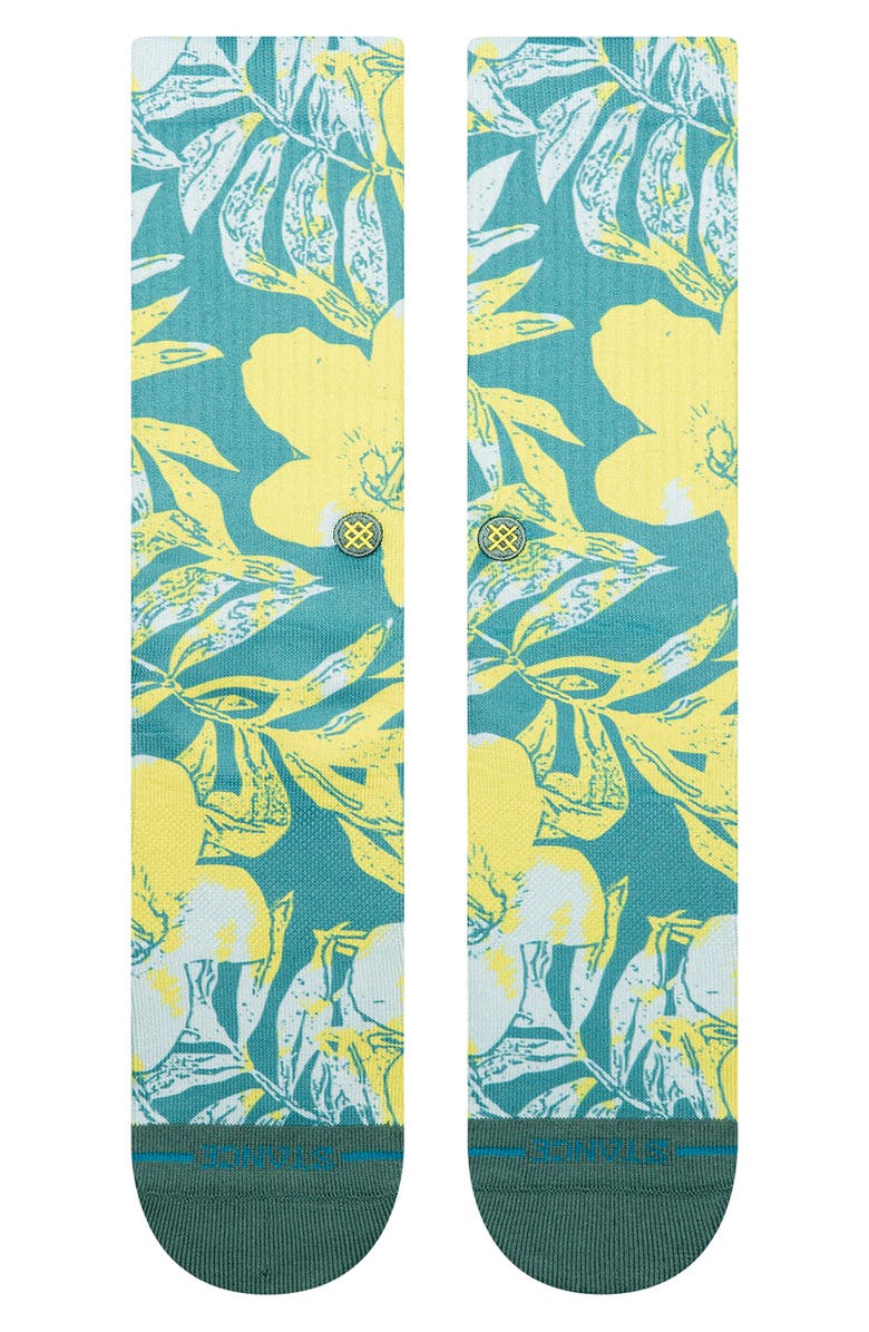 Stance Lihue Crew Socks, Alternate, color, Green