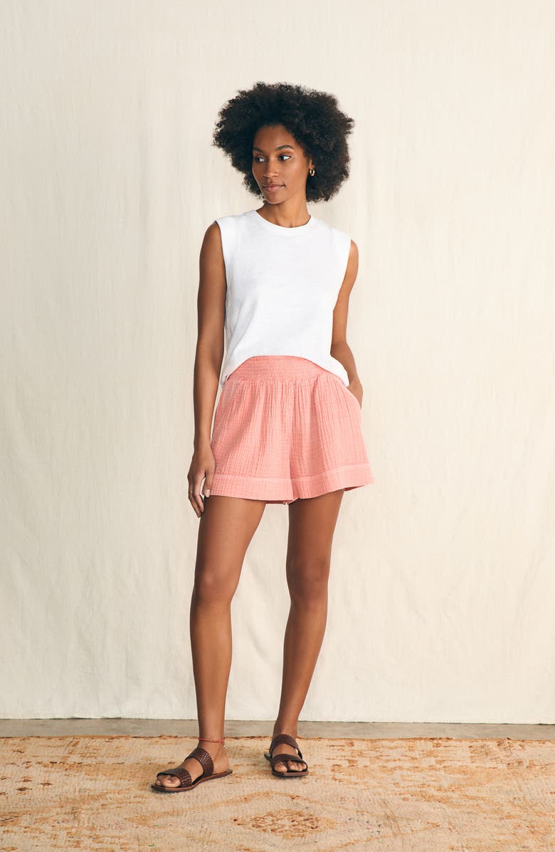 Faherty Sunwashed Slub Muscle Tank, Alternate, color, White