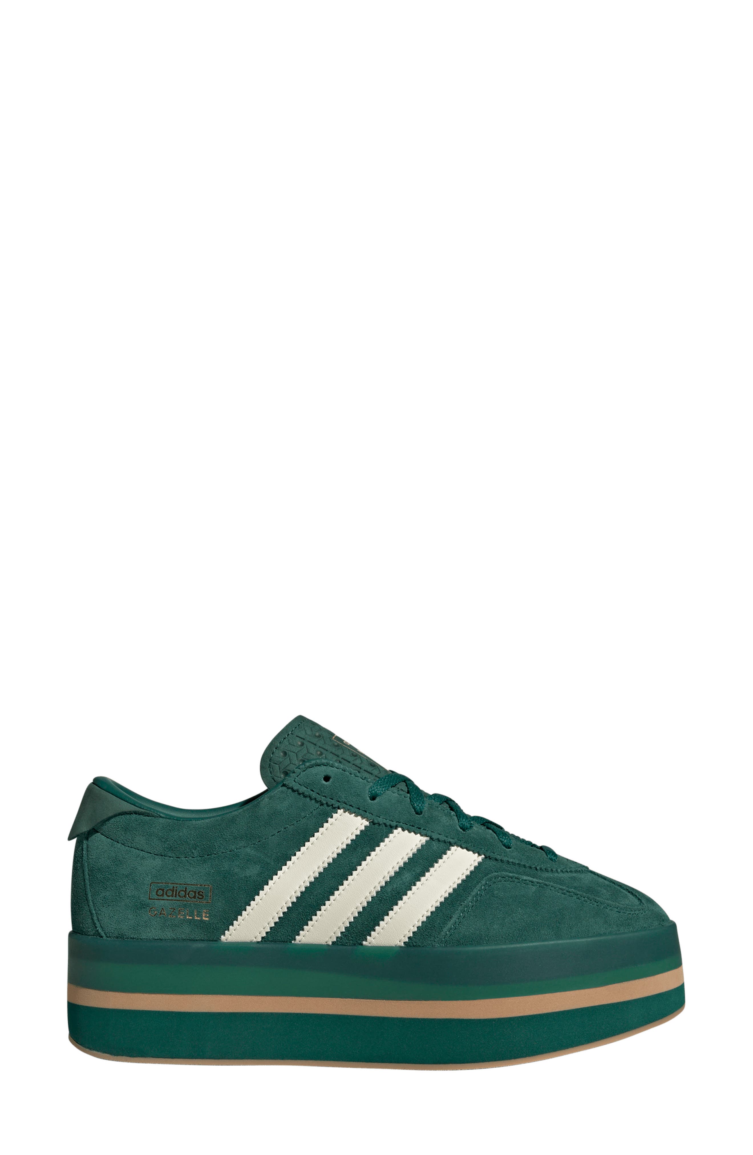 Gazelle Stack Platform Sneaker (Nordstrom Exclusive), Alternate, color, GREEN/ GUM/ CREAM WHITE