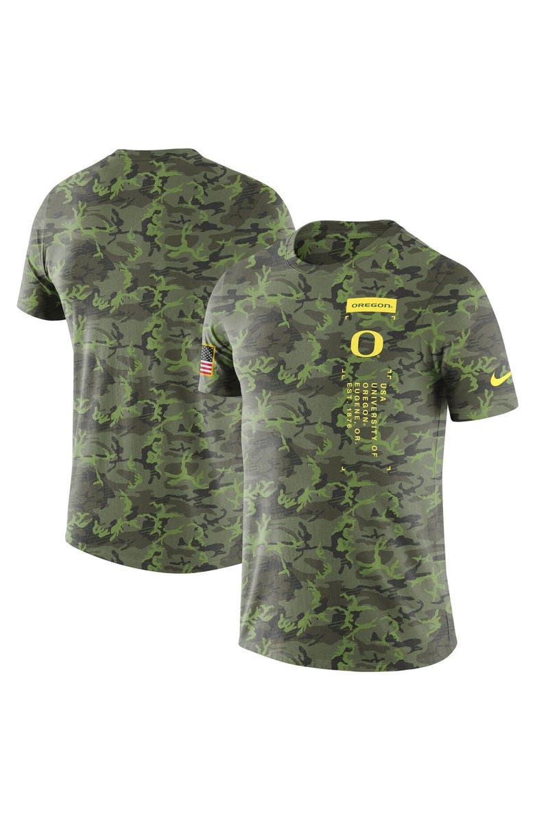 Nike Men's Nike Camo Oregon Ducks Military T-Shirt, Main, color,