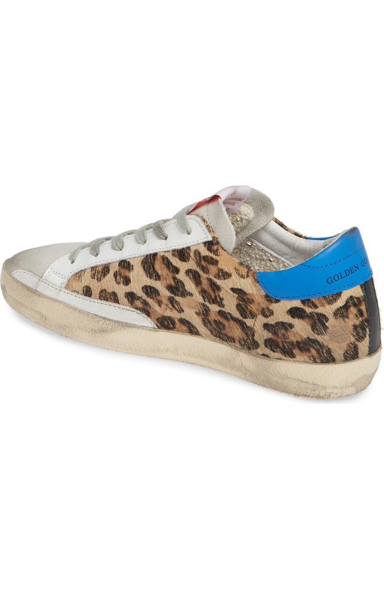 Golden Goose Superstar Genuine Calf Hair Sneaker, Alternate, color, Leopard
