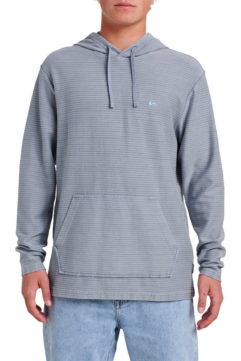 Alamitos Stripe Long Sleeve Hooded Top, Main, color, CHINA BLUE