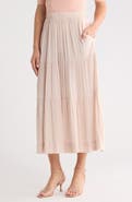 T Tahari Textured Tiered Skirt