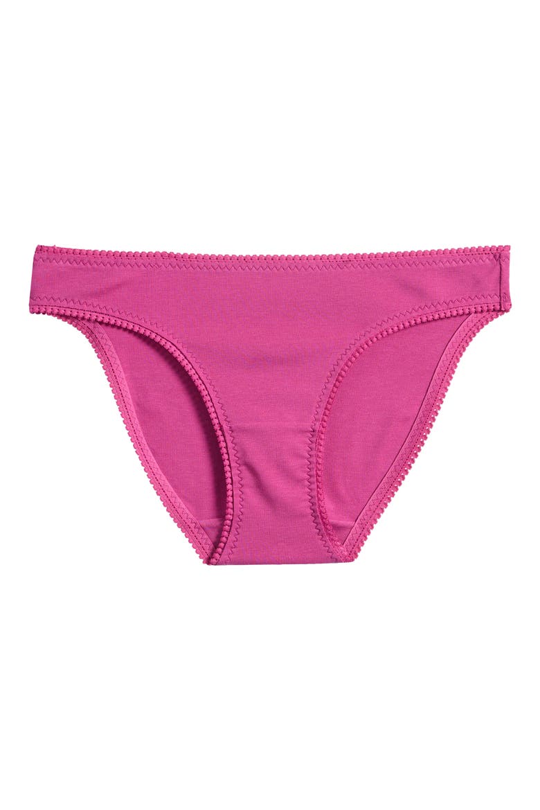 Cabana Stretch Cotton Bikini, Alternate, color, RED VIOLET