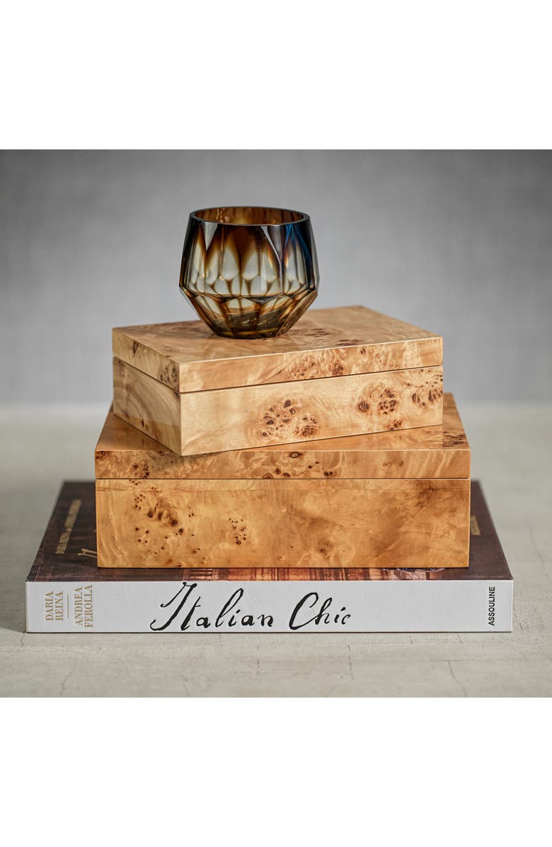 Zodax Bubbo Burl Decorative Box, Alternate, color, Tan