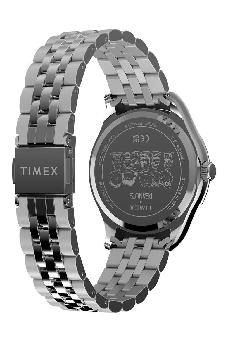 Peanuts Legacy Bracelet Watch, 34mm, Alternate, color, SILVER