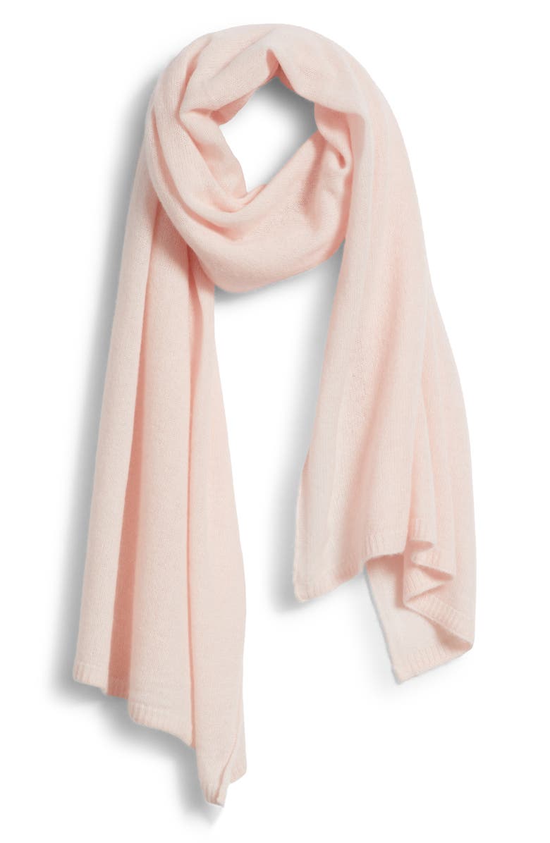 Nordstrom Cashmere Scarf, Alternate, color, Pink Dogwood