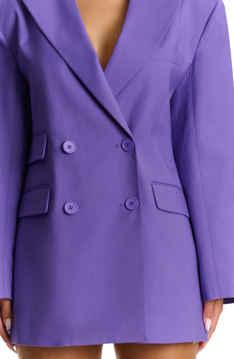 Naked Wardrobe Oversize Long Sleeve Blazer, Alternate, color, Violet