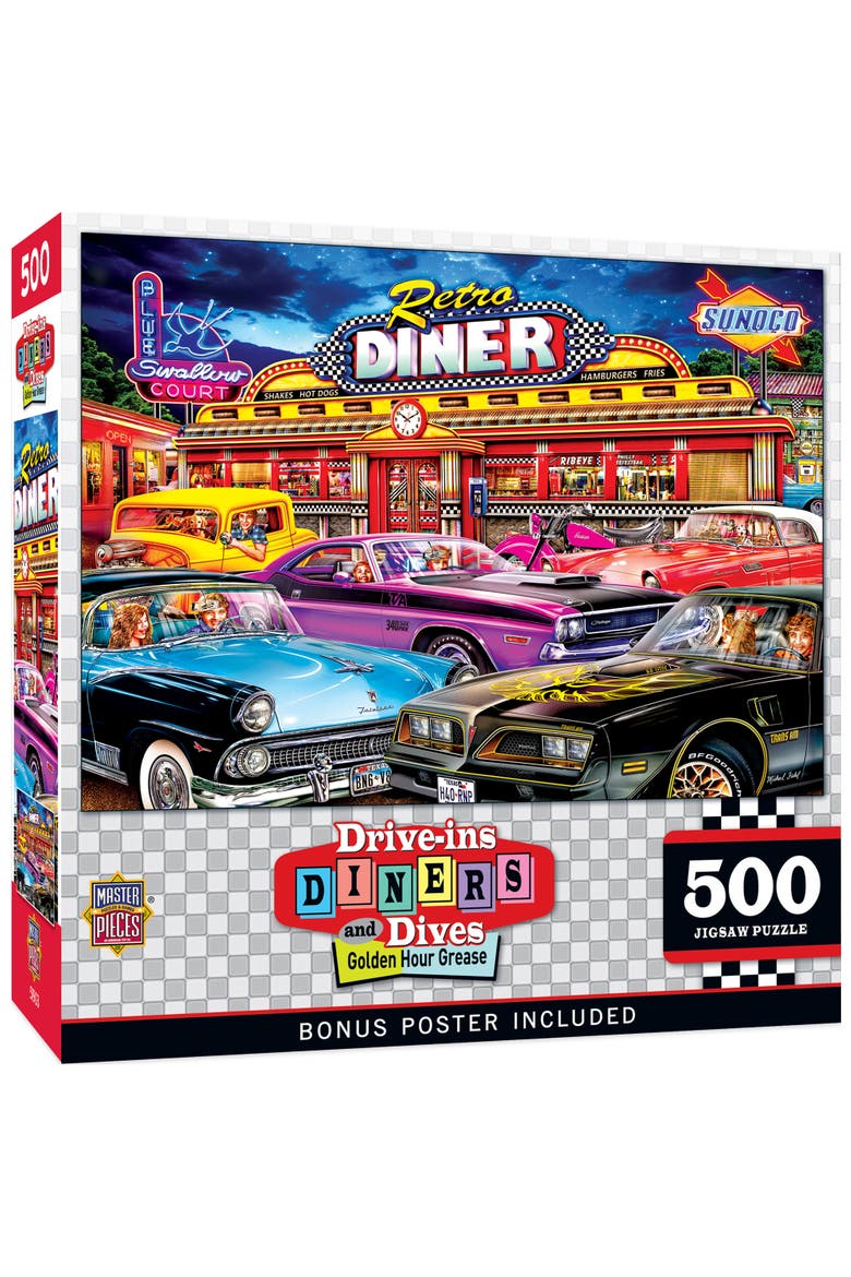 Golden Hour Grease 500 Piece Puzzle, Main, color, Multicolor