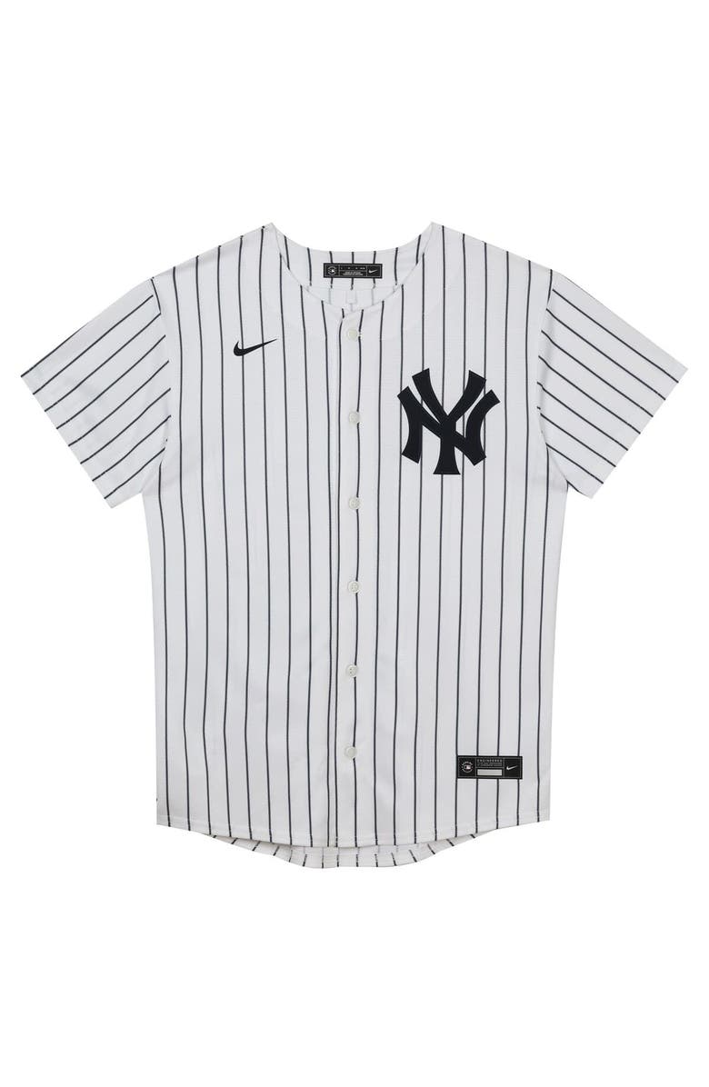 Outerstuff Preschool White New York Yankees Home Blank Replica Jersey, Alternate, color, 