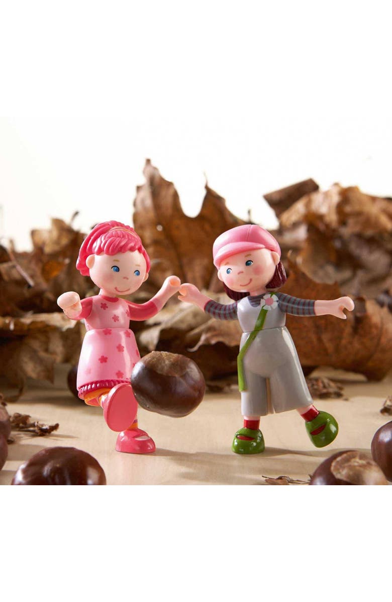 HABA Little Friends Lilli - 4" Dollhouse Toy Figure with Pink Hair, Alternate, color, Pink Multi