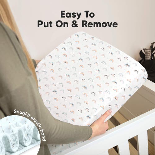 Keababies Soothe Fitted Mini Crib Sheet In Cosmo