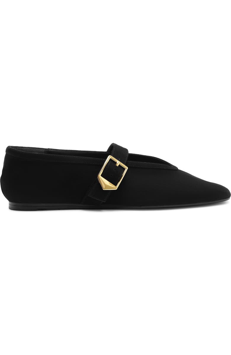 Schutz Vicki Buckle Mary Jane Flat, Alternate, color, Black