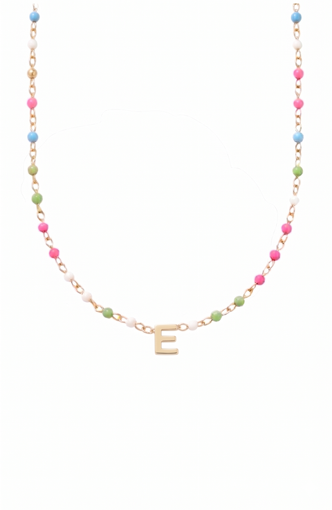 custom initial dainty colorful enamel 14k gold filled necklace
