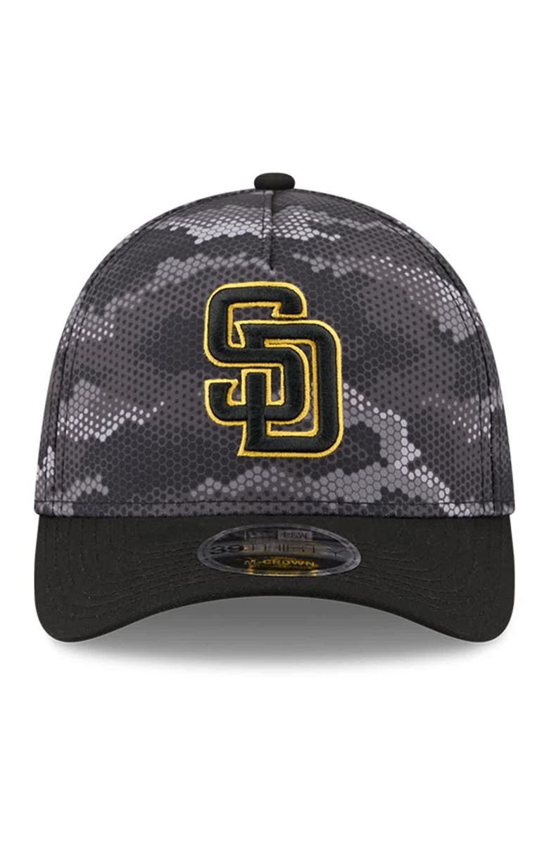 New Era Men's New Era Black San Diego Padres Camo 39THIRTY A-Frame Flex Hat, Alternate, color, Black
