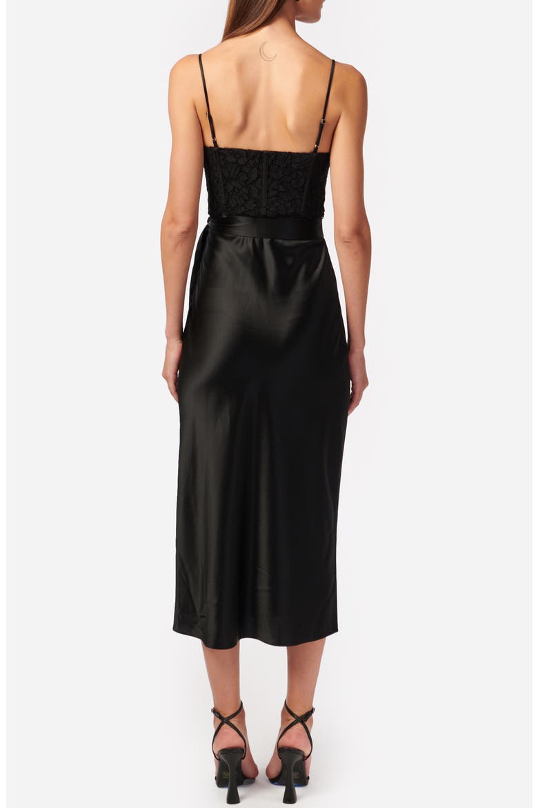 Tricia Lace & Satin Slipdress, Alternate, color, BLACK