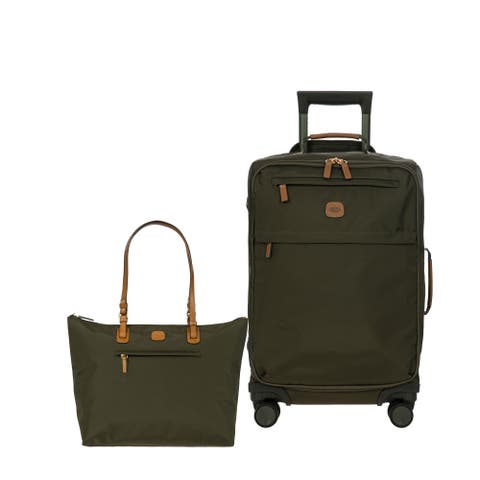 2 Piece Set - X-Travel 21" Carry-On Spinner & Large Sportina Tote Bag
