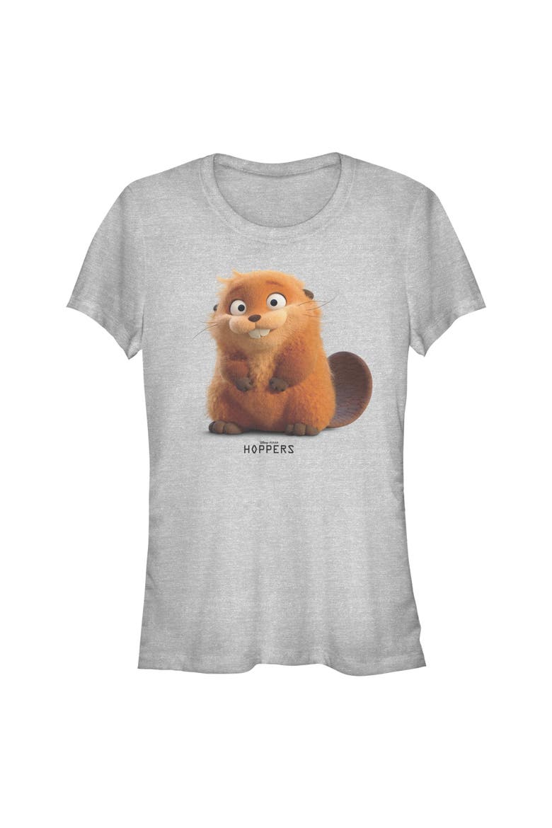 Junior's Hoppers Mabel Classic Pose  Graphic T-Shirt, Main, color, Athletic Heather
