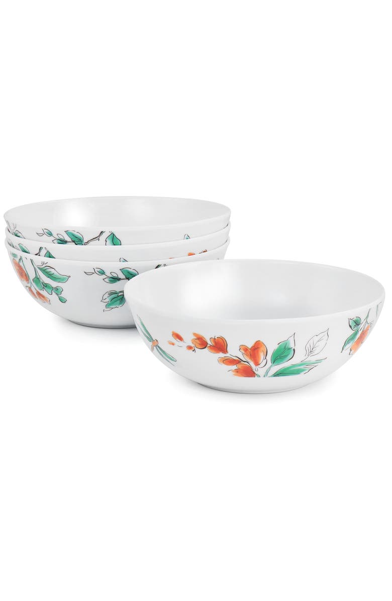 MARTHA STEWART 12 piece Dragonfly Melamine Dinnerware Set, Alternate, color, White