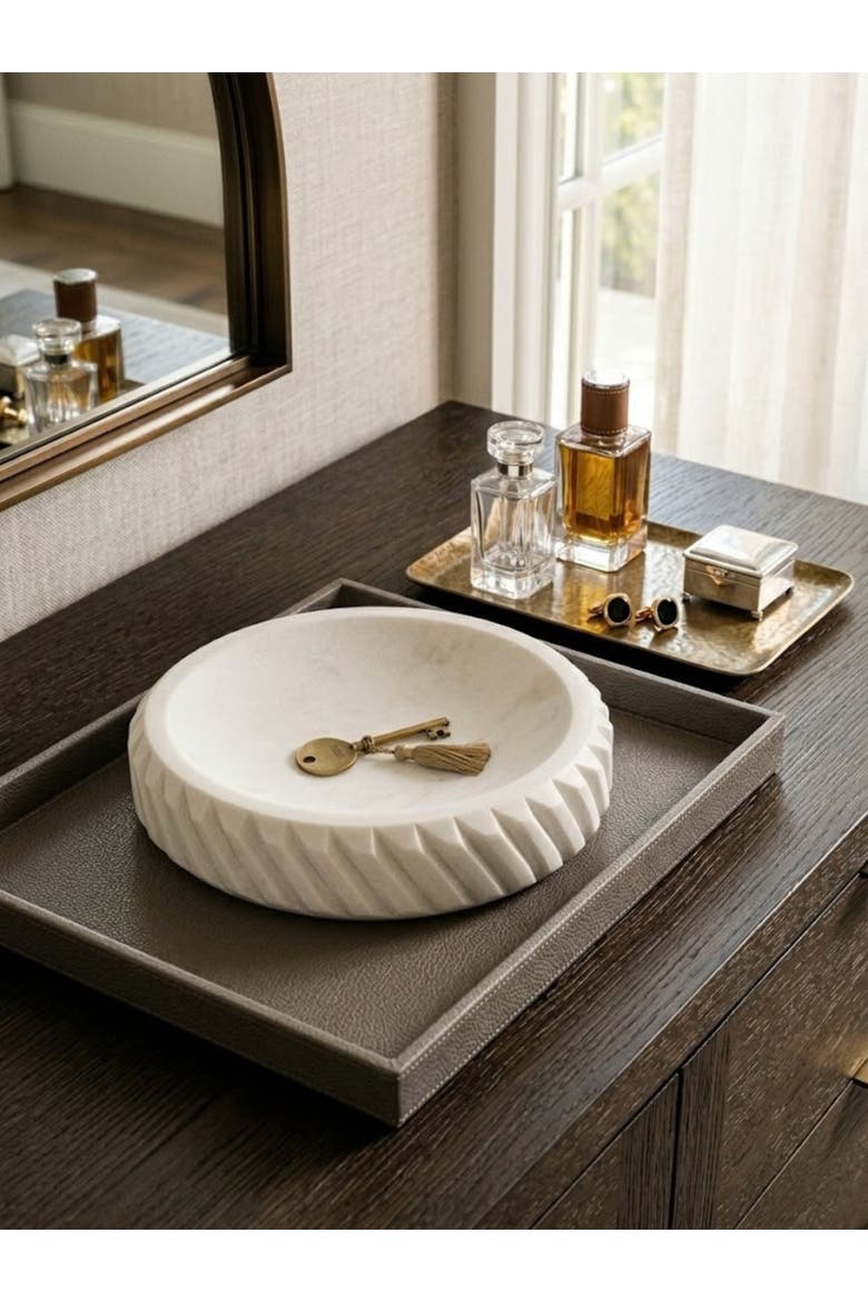 Charlotte Marble Bowl, Alternate, color, Ivory