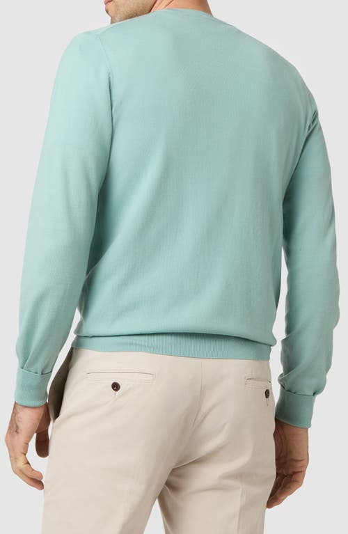 Sid Mashburn Fine Gauge Wool Crewneck Sweater In Celadon Escorial Wool