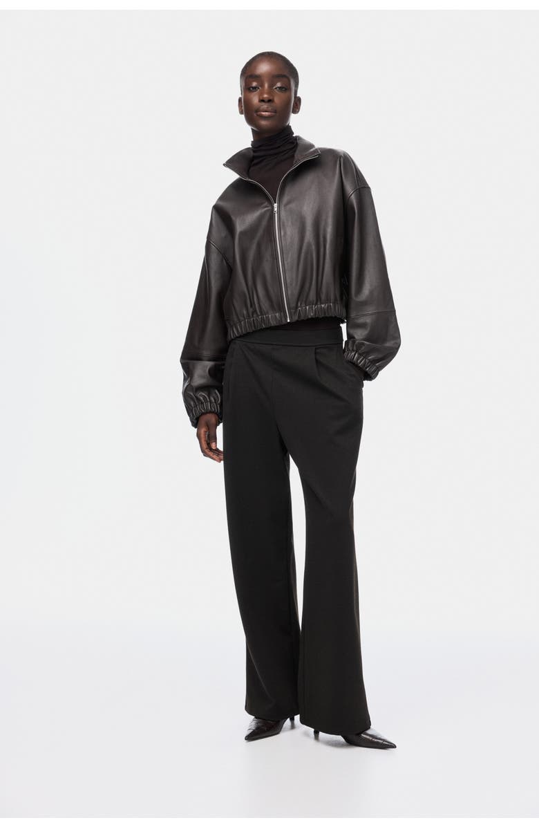 H&M Wide Trousers, Alternate, color, Dark Brown