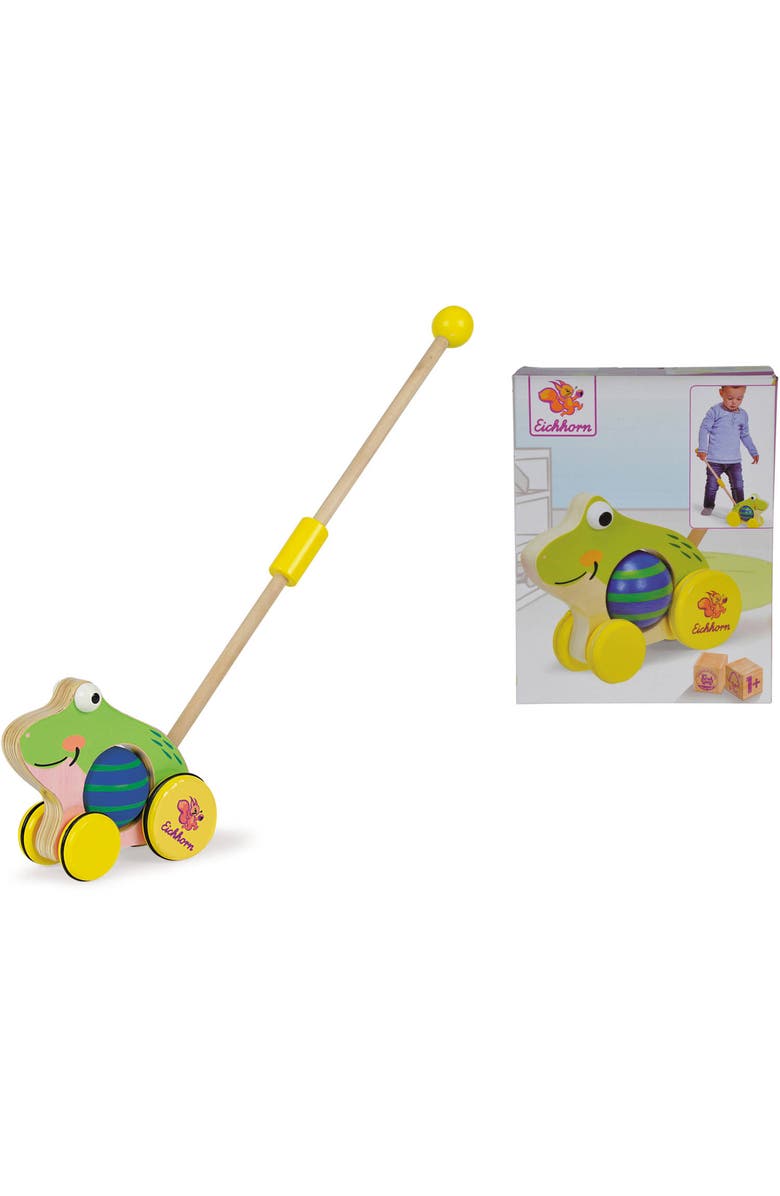 Simba Toys Eichhorn Wooden Pushalong Frog, Children 12Mo+, Main, color, 