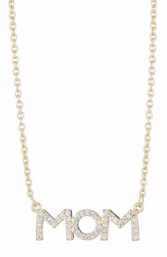 Adornia Cubic Zirconia Mom Necklace