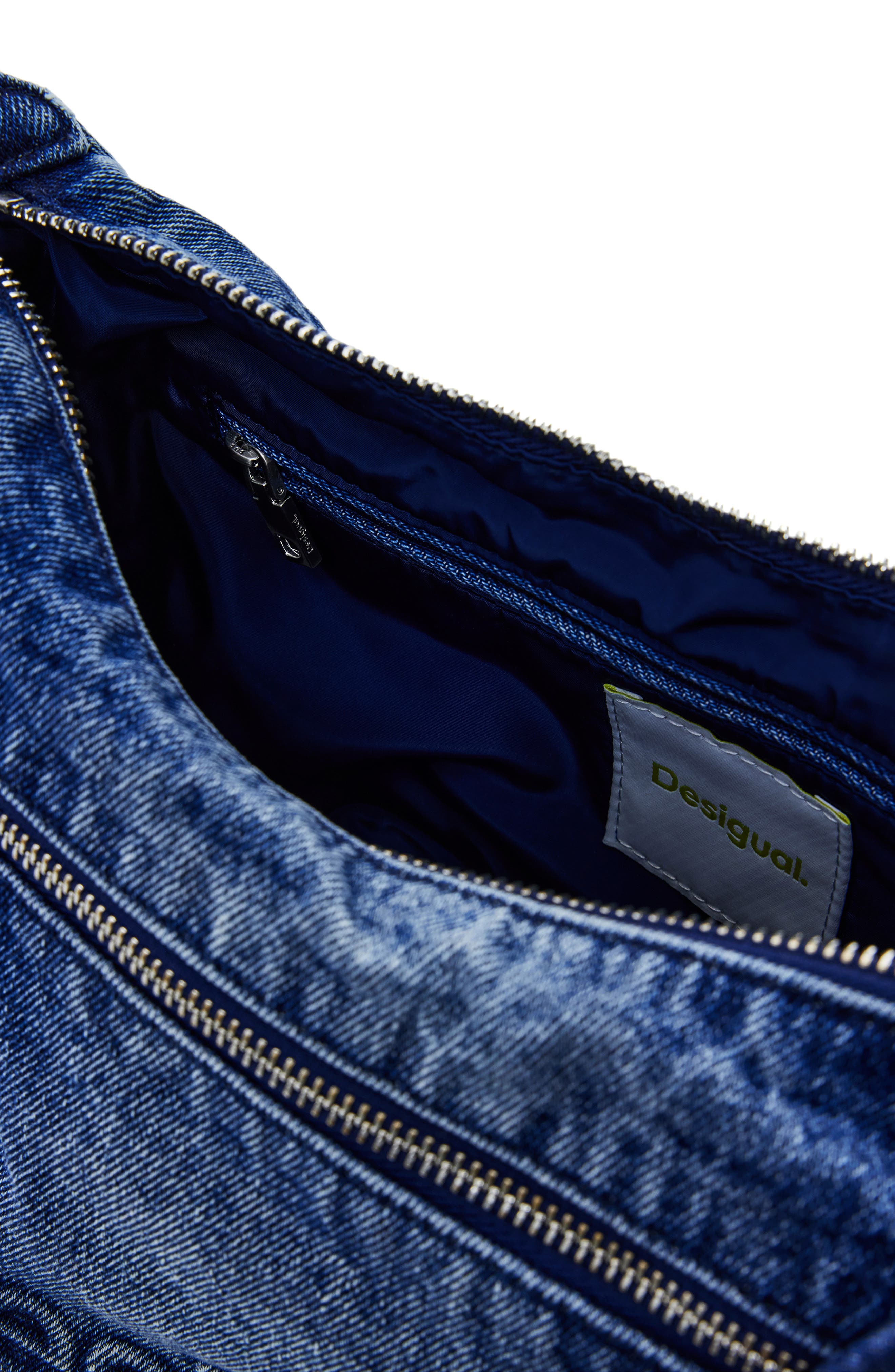 Desigual Denim Shoulder Bag, Alternate, color, 