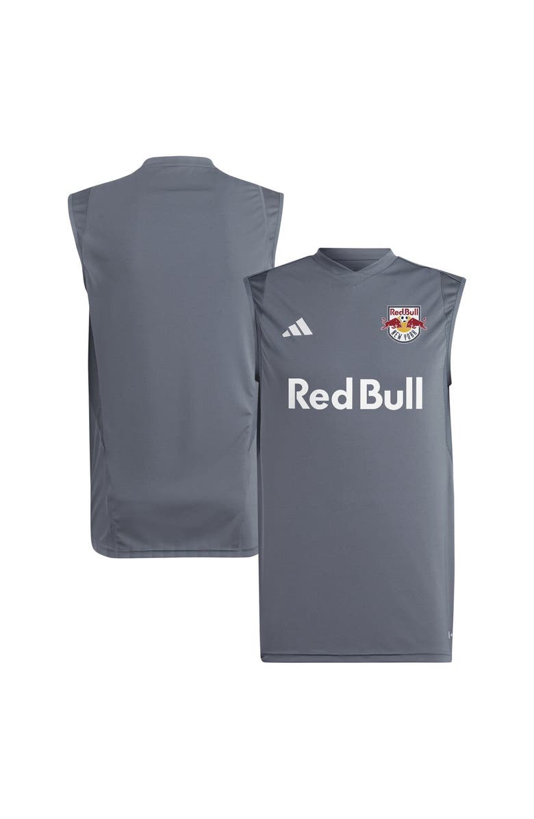 adidas Men's adidas Gray New York Red Bulls 2024 Sleeveless Training Jersey, Main, color, 