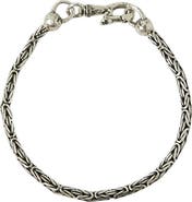 John Varvatos Men's Artisan Sterling Silver Woven Chain Bracelet
