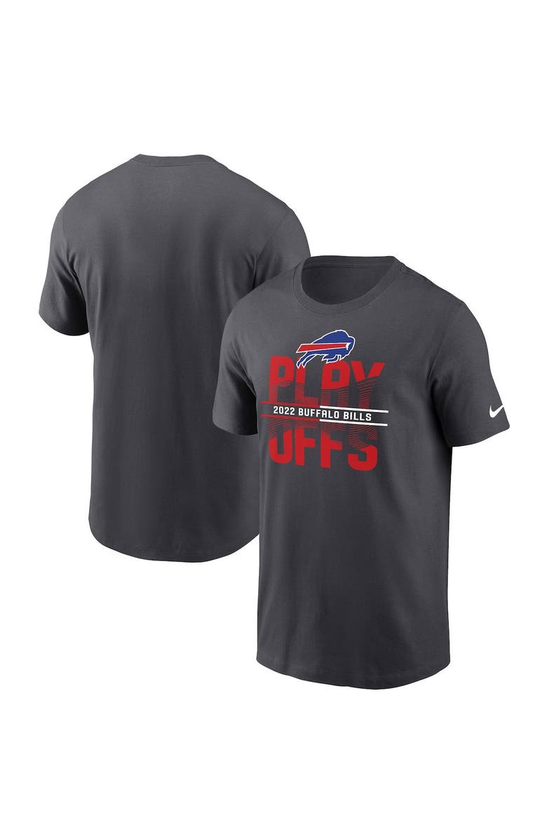 Nike Men's Nike Anthracite Buffalo Bills 2022 NFL Playoffs Iconic T-Shirt, Main, color, 