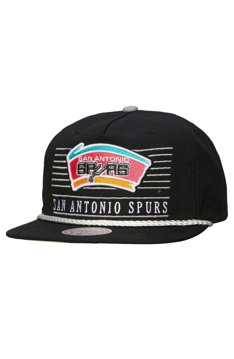 Mitchell & Ness Men's Mitchell & Ness Black San Antonio Spurs Ascend Deadstock Snapback Hat, Main, color, Black