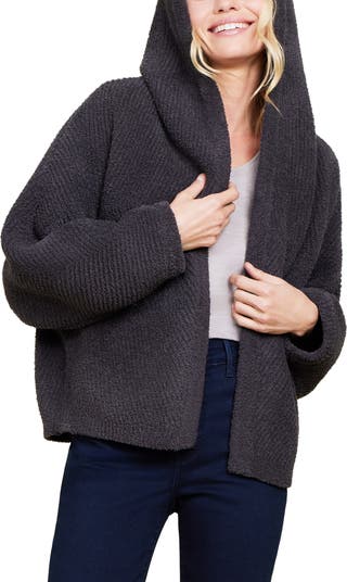 CozyChic<sup>®</sup> Hooded Chevron Rib Cardigan