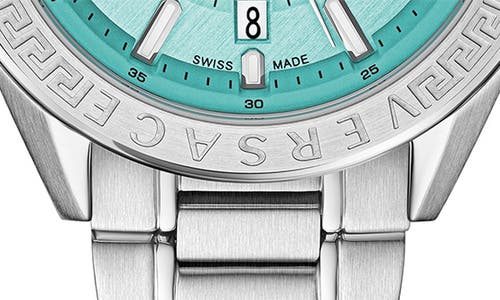 VERSACE VERSACE V-CODE GMT BRACELET WATCH, 42MM 