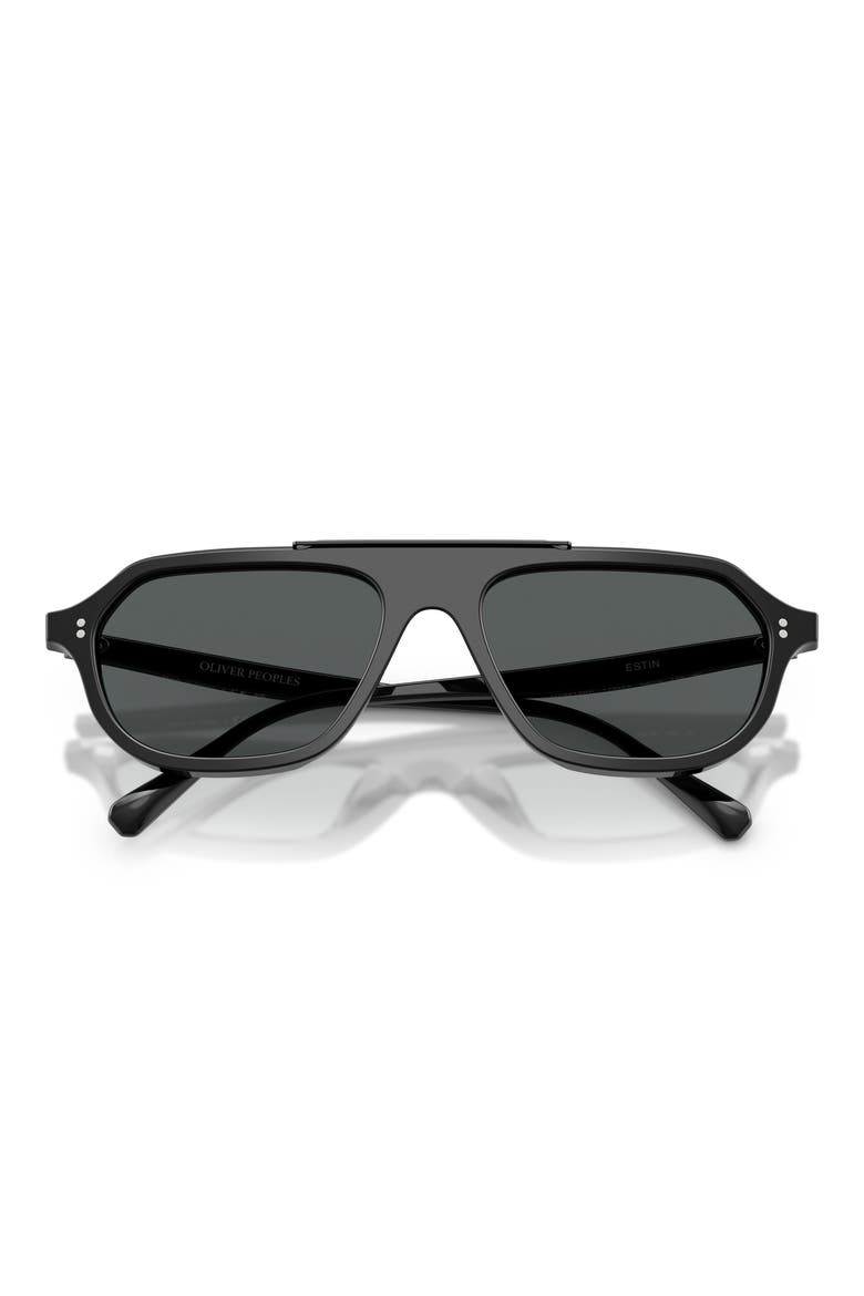 58mm Estin Polarized Irregular Sunglasses, Alternate, color, BLACK / MIDNIGHT EXPRESS POLAR