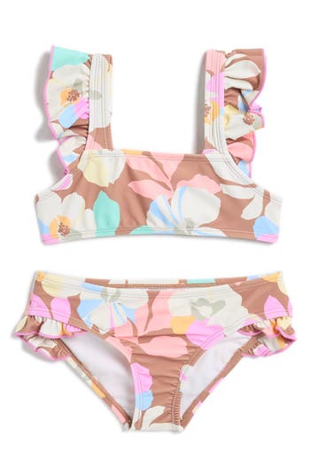 RAISINS RAISINS KIDS' FLORAL TANGALOOMA TWO-PIECE SWIMSUIT 